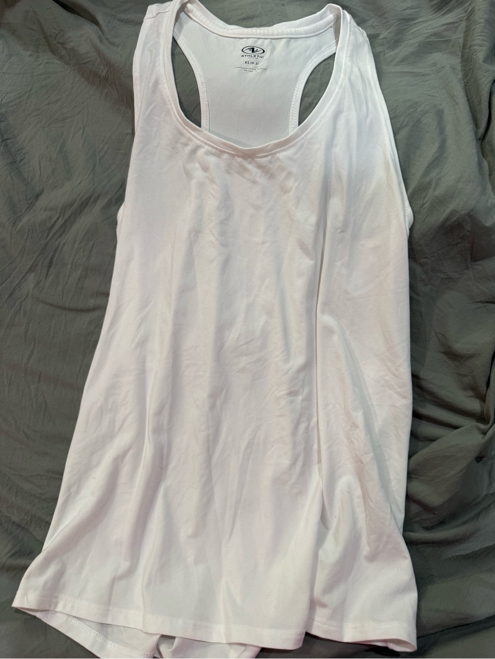 Athletic Works White Racerback Tank Top